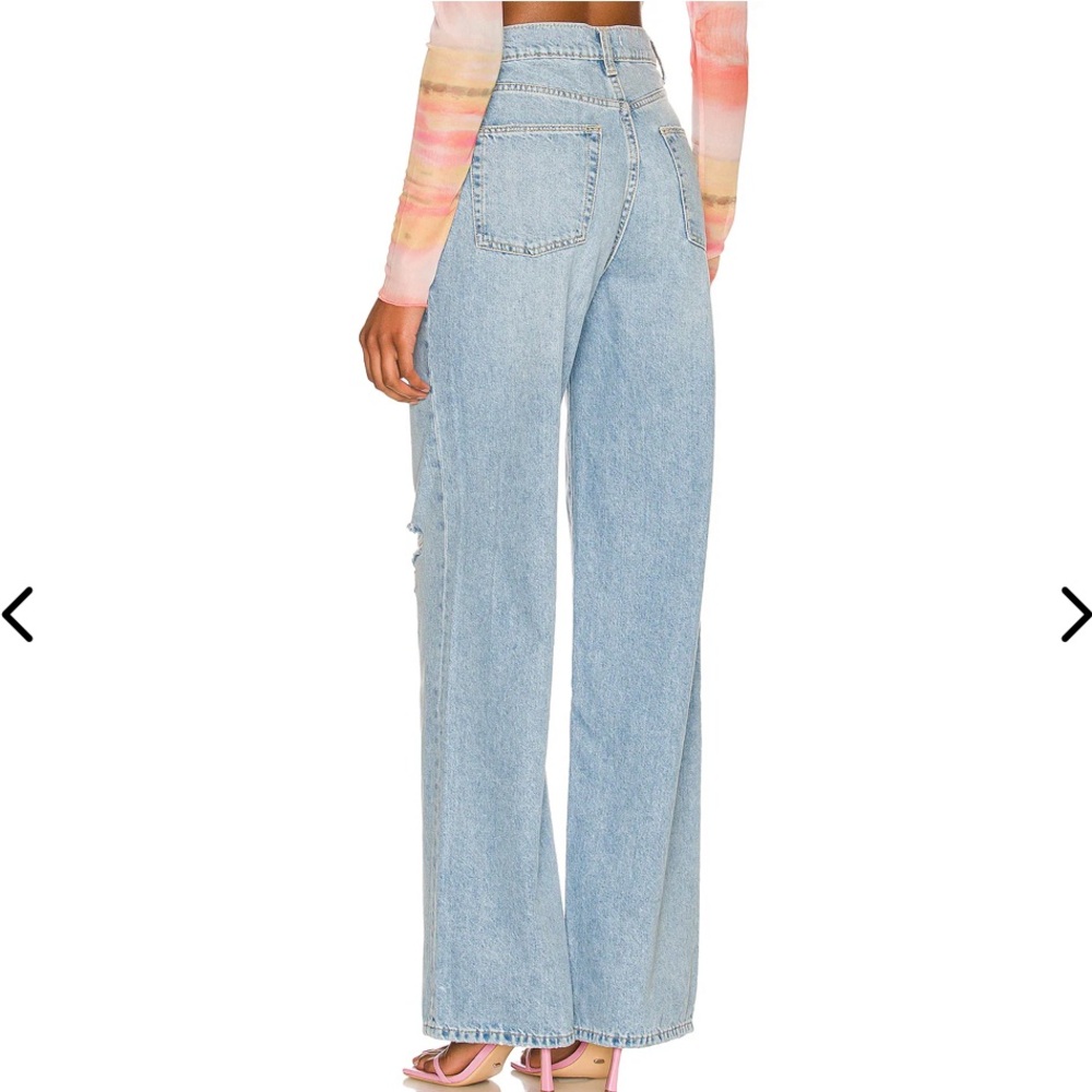 LOVERS AND FRIENDS LENNON SUPER HIGH RISE LOOSE WIDE LEG JEANS - Picture 4 of 9